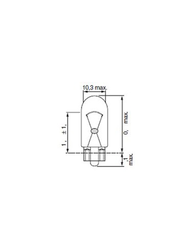 Lamp.  W3w 24v 3w Trucklight W2,1x9,5d