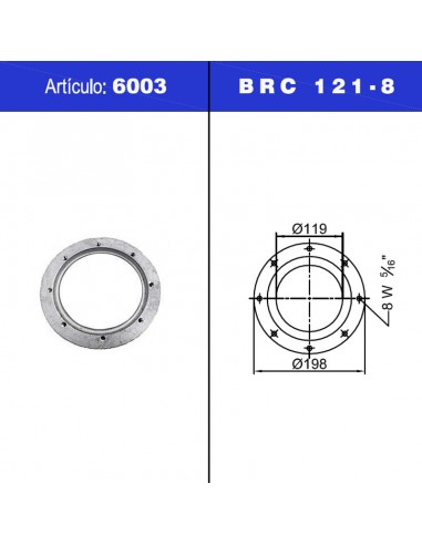 Brc121-8 Brida Para 2c20-230 Aluminio