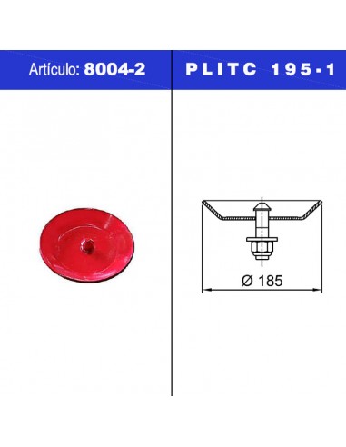 Plitc195-1  Platina Inf. P/tc260  Bulón Central De 3/4 Con Porta Tope.