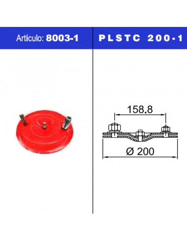 Plstc200-1  Platina Sup. P/tc260  Con Esp De 1/2 Y Niple 3/4 A 158.8
